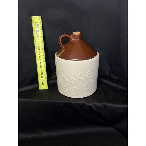 Vintage McCoy Brown Jug Cookie Jar Pottery 1950's - Picture 6 of 6